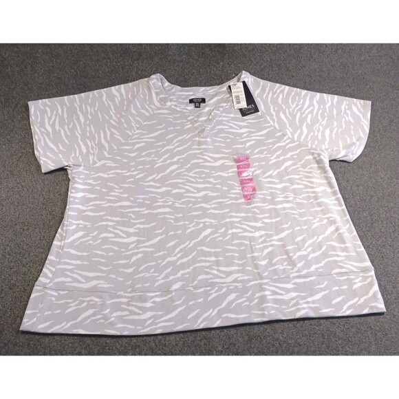 Jones New York Women’s Sleep Shirt Size XXL Short Sleeve Top Only - Picture 8 of 8